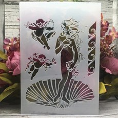 DIY 필기구 A4 파리 꽃 가장자리 레이어링 스텐실 벽화 스크랩북 색칠 엠보싱 앨범 장식 종이 카드 템플릿, [13] M, [13] M, 1개