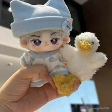 臺灣出貨 娃衣 20釐米棉花娃娃 10cm睡意萌萌睡衣系列套裝 娃娃衣服 娃娃配件, 1個, 懶懶貓,10cm娃衣