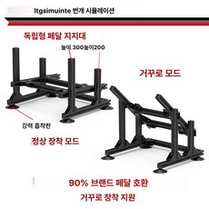 심레이싱 유압 인버티드 페달 시뮬레이터 블랙 실버 스티어링 브레이크, 1개, 독립형 페달 스탠드 블랙모델