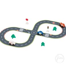 JINI 원목 도로 교통 자동차 퍼즐 집콕놀이퍼즐