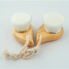 深層清潔軟毛洗臉刷 洗臉神器 極細毛深層潔面刷 軟毛木柄洗臉刷 超細纖維潔面刷, 1個