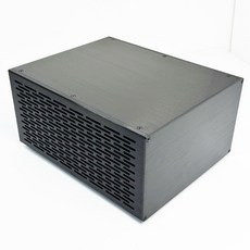 全鋁合金電源機箱隔離牛外殼多用途鋁機殼 工控儀器殼體膽機箱, 1個, 全黑色