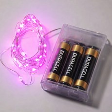 LED燈串 銅線燈串 粉色燈飾, 粉色-電池盒款, 1個