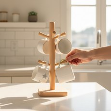 더번지 원목 컵걸이 머그트리