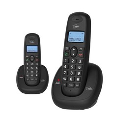 TCSTAR【TCT-PH801BK】數位式2.4G來電顯示雙機無線電話 (雙機組), TCT-PH801BK