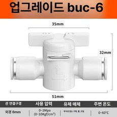 수동 밸브 BUC 공압 퀵커넥트 볼밸브, 1개, BUC-6 레벨 1, 1cm