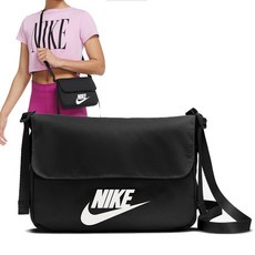 NIKE LOGO圖案斜背包 黑色