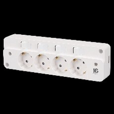 노출콘센트(개별 스위치형) 4구 1EA, 1개, 상세페이지 참조