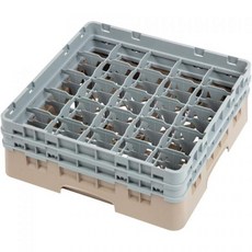 25칸 최대 유리 높이 13.3cm의 베이지 유리 식기 선반캠브로