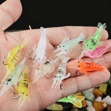 바헤놀 넣으면 나오는 야광 새우 미끼, 20개, 1.3g, 줄무늬