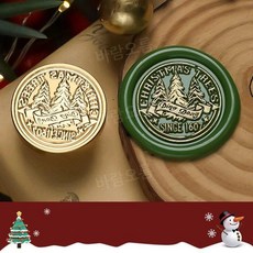 봉투 스탬프 크리스마스 왁스 눈송이 순록 황동 1개 A, 02