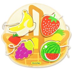 타이거토이 입체 끈으로 연결된 원목 끈퍼즐, 1세트