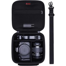 HESPLUS 카메라 케이스 캐논 EOS R50/R6 Mark II/R8 /리벨 T7/R5/R10/R7/R100/R5 II/R50V/RP/5D IV/리벨 T6/SL3 렌즈 및, 검정