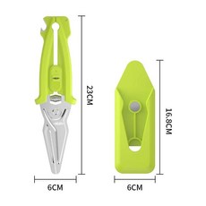 주방용 스테인리스 다용도 식품 전용 가위 고기 생선 손질용, 1단계 강력 주방 가위 안전잠금포함 그린, 기본 색상