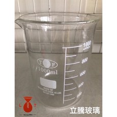 立騰玻璃 燒杯 高硼矽耐熱燒杯 耐酸鹼實驗室器材, 3000ml, 1個