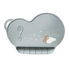 【台灣現貨】硅膠兒童餐墊 防水防油隔熱矽膠餐墊 兒童餐桌墊 寶寶吃飯墊 防污墊, 淺藍棕熊, 1個