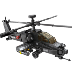 [나노킹-감성블럭] 밀리터리 헬리콥터 시리즈 호환블럭 DN184, 1개, 블랙