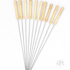 FIM 바비큐 꼬치 10p 스탠꼬챙이 쇠꼬챙이, 1개