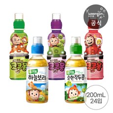 웅진식품 코코몽 유기농 하늘보리 200mL 12개+순한 작두콩 200mL 12개 외 3종, 작두콩12+코코몽 사과12, 24개