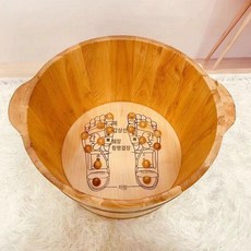 습식족욕기 원목 편백나무 족욕통 히노끼 가정용 족탕 백향목 대야, 30 양손잡이 경혈 단일 통, 기본 모델명/품번
