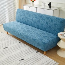 소파 커버 리폼용 패브릭 팔걸이없는 접이식 방수형, 1개, 위커 블루그레이