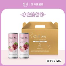 醋覓 水蜜桃葡萄 純釀雙果醋氣泡飲 (330ml x12入), 1個