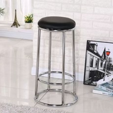 키높이의자 바 카페 접이식 리프트 키높이체어, 75cm 블랙 가죽