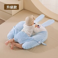嬰兒排氣枕 多功能抬頭練習枕 寶寶趴睡防脹氣 哄睡安撫飛機抱枕 哺乳枕 抬頭防吐奶斜坡枕, 藍色