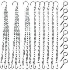 화분 꽃바구니 걸이용 체인 고리나서 18개 세트 행잉 화분걸이 고리 금속 식물 행긴걸이 33cm, 1개