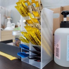 볼펜트레이 필기구정리함 투명 데스크테리어정리함