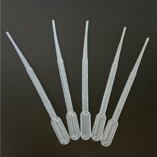 100개 2ml 일회용 투명 눈금 스포이드 액체 시약실험 준비물 방과후 유아 스포이트
