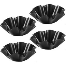 4팩 토르티야 팬 세트 타코 샐러드 볼 메이커 몰드 논스틱 대형 쉘 가정용 베이킹용 카본 스틸 베이킹 볼컬러 8개 꽃잎 꽃, 8-petaled flower