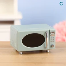 1:12 인형집 미니어처 전자레인지 빵장 스팀 가정용 전기 모델 장난감 액세서리, 03 C