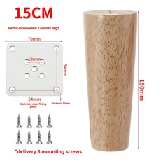 피트 테이블 경사 미끄럼 방지 교체 4 /직선 가구 PCS 단단한 의자 다리 나무, Straight 15cm