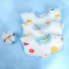 嬰兒純棉紗布圍兜口水巾, 1條