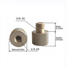 범용 카메라 변환 나사 1/4 3/8 남성 구리 색상 삼각대 모노 포드 마운트 어댑터, 01 4pcs, 05 K47 C 3 8M to 1 4F