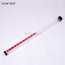 Shark家具 多彩便攜筒 高爾夫撿球器 附刻度 可裝21顆球, 透明/紅色, 1個