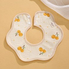 데이희 엄마턱받이 침받이 띠침받이, 1개, 노란 체리