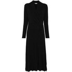 빈스 긴소매 크로스오버 미디 드레스