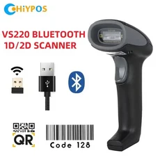 CHIYI 1D/2D 슈퍼마켓 Handhel 바코드 스캐너 리더 QR PDF417 Bluetooth 2.4G 무선 및 유선 USB 플랫폼, 01 China Mainland, 04 VS220 2D BT wireless