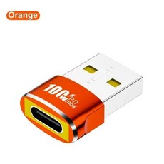 NNBILI 노트북 맥북 삼성용 OTG 데이터 전송 어댑터 C타입 암 USB 수 변환기 어댑터 100W USB2.0, 1PCS Orange