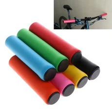 1 쌍의 자전거 그립 슈퍼 라이트 실리콘 미끄럼 방지 충격 흡수 유형 도로 핸들 부품 BMX MTB 커프스, Black, 1개
