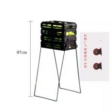 ZJSTAR 網球籃 撿球器 帶輪子 網球筐, 1個, 三合一網球框【可收納/摺疊撿球】帶輪子