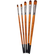 아크릴 유화 수채화를 위한 5pcs 필버트 페인트 브러시 세트 아티스트 페인트 브러시 초보자 및 전문가를 위한 프리미엄 나일론 헤어 아트 페인트 브러시 -1, -2
