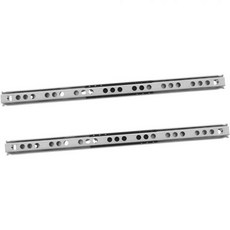 베이직플로우 2개 슬라이드레일 사이드마운트 끌어당김용 볼베어링 슬라이드 정숙 설계 전면 개방 지원 가구용 캐비닛 화장대 수납 서랍 호환