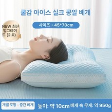 픽앤고 냉감필로우 여름바디필로우 냉감바디필로우 냉베개 냉감베개 쿨베개, 블루 중상형 1단계 2.0Pro A