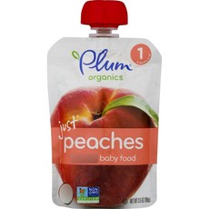 플럼오가닉스 저스트 어린이 식품, 복숭아(Peaches), 1개