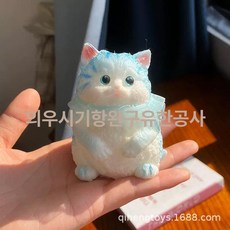 바이미니샵 고양이말랑이 발바닥 1개 모찌말랑이 고양이발바닥말랑이 만두말랑이, 파랑 고양이 약150g