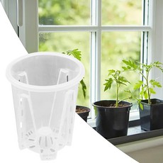 플라스틱 화분 제어 투명 화분 메쉬 뿌리 난초 심기, 10cm