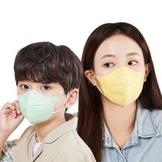 아이코코 KFAD 비말차단 어린이 마스크 새부리형 레인보우컬렉션 10매 소형 중형 대형, 10매입, 소형M, 바나나, 1개